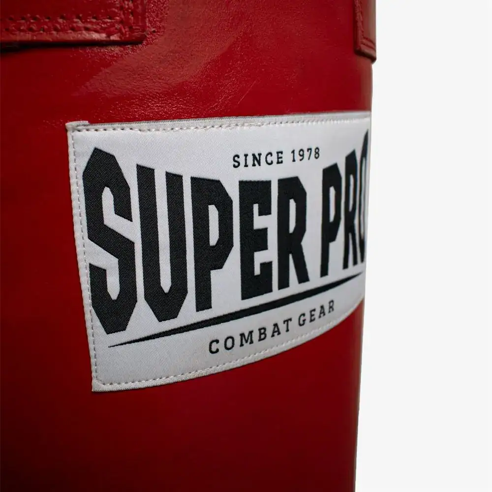super pro combat gear leather punch bag split bokszak logo